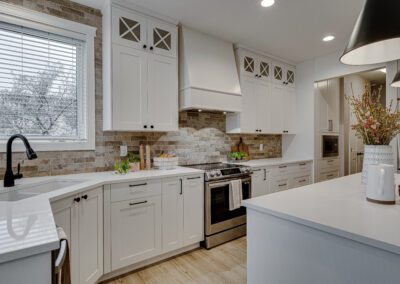 custom cabinets white kitchen with island