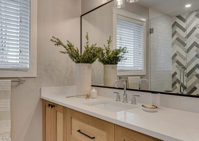 custom vanity bathroom natural wood