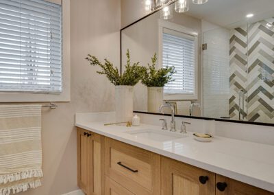 custom vanity bathroom natural wood