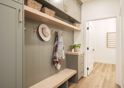 Chelsea Grey cabinets with white oak accents at 23 Applewood Court