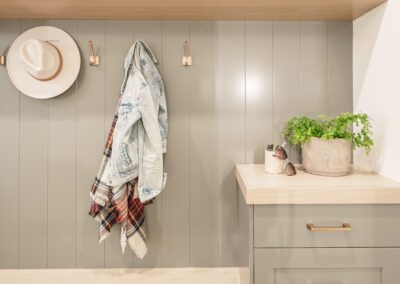 Chelsea Grey cabinets with white oak accents at 23 Applewood Court